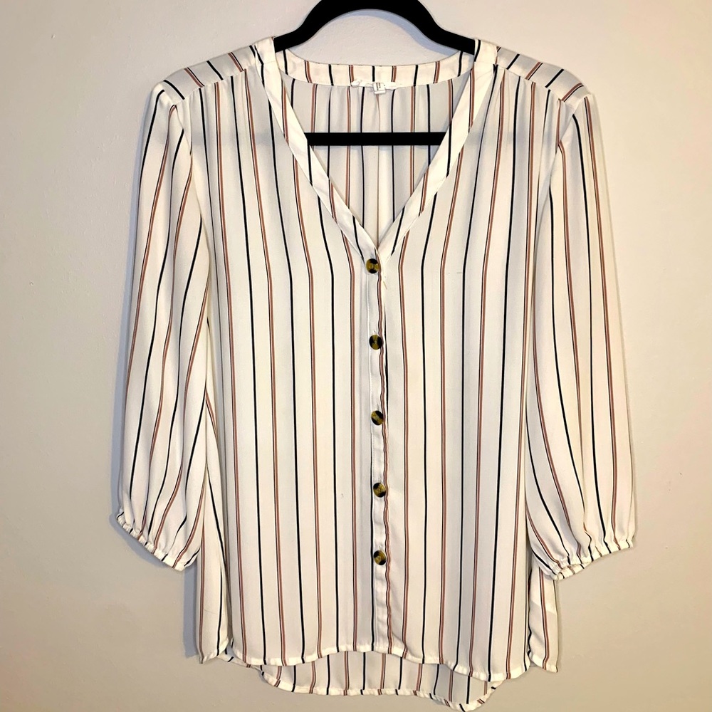 Maurice’s pinstriped blouse
